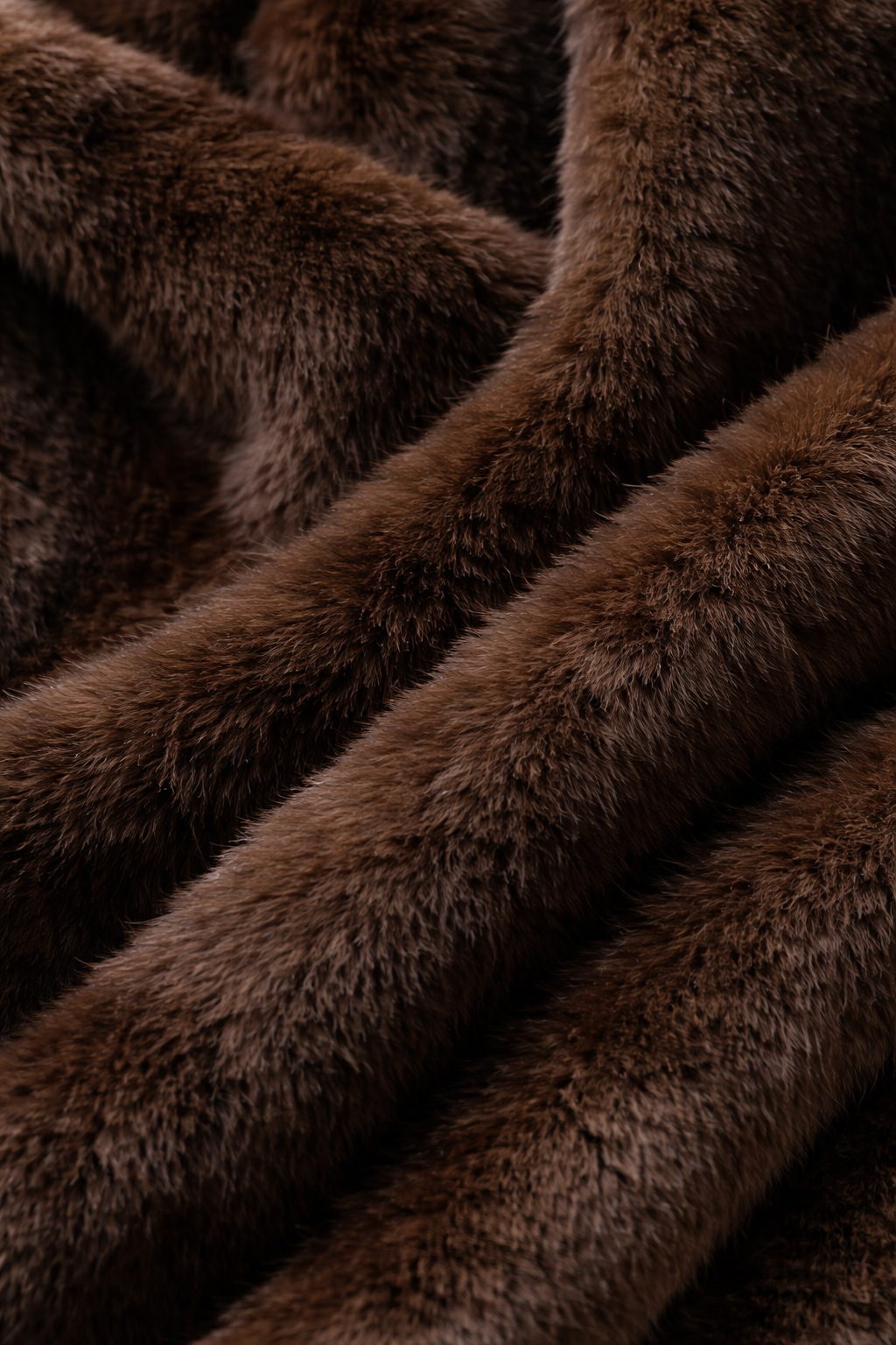 Moss Dames Faux Fur Jas | Luxe Oversized Winterjas in Chocoladebruin