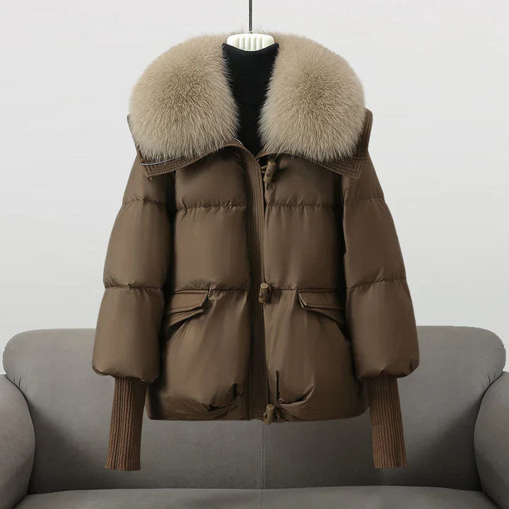 Cleo Dames Pufferjas – Bontkraag