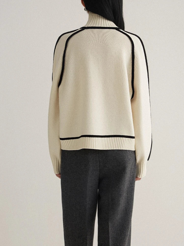 Contrasterende coltrui dames met moderne lijnen – Essence