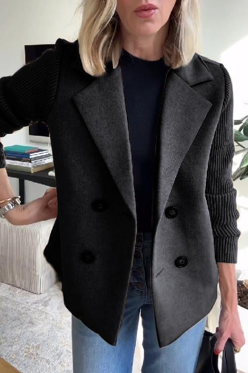 Éloïse Knit Sleeve Tailored Blazer