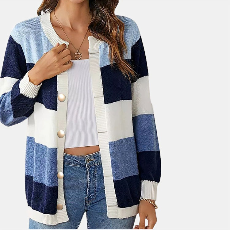 Gestreept dames vest met knopen – Daisy