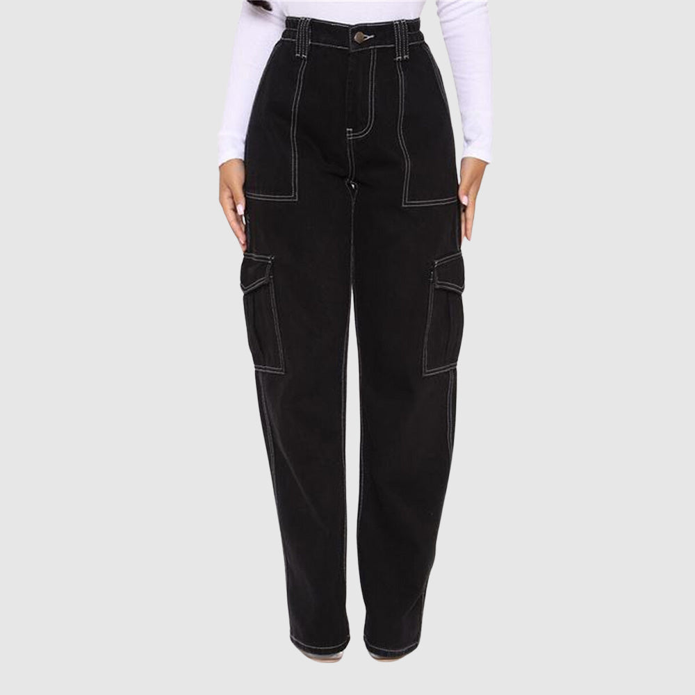 Jeans Elastische Taille Cargobroek