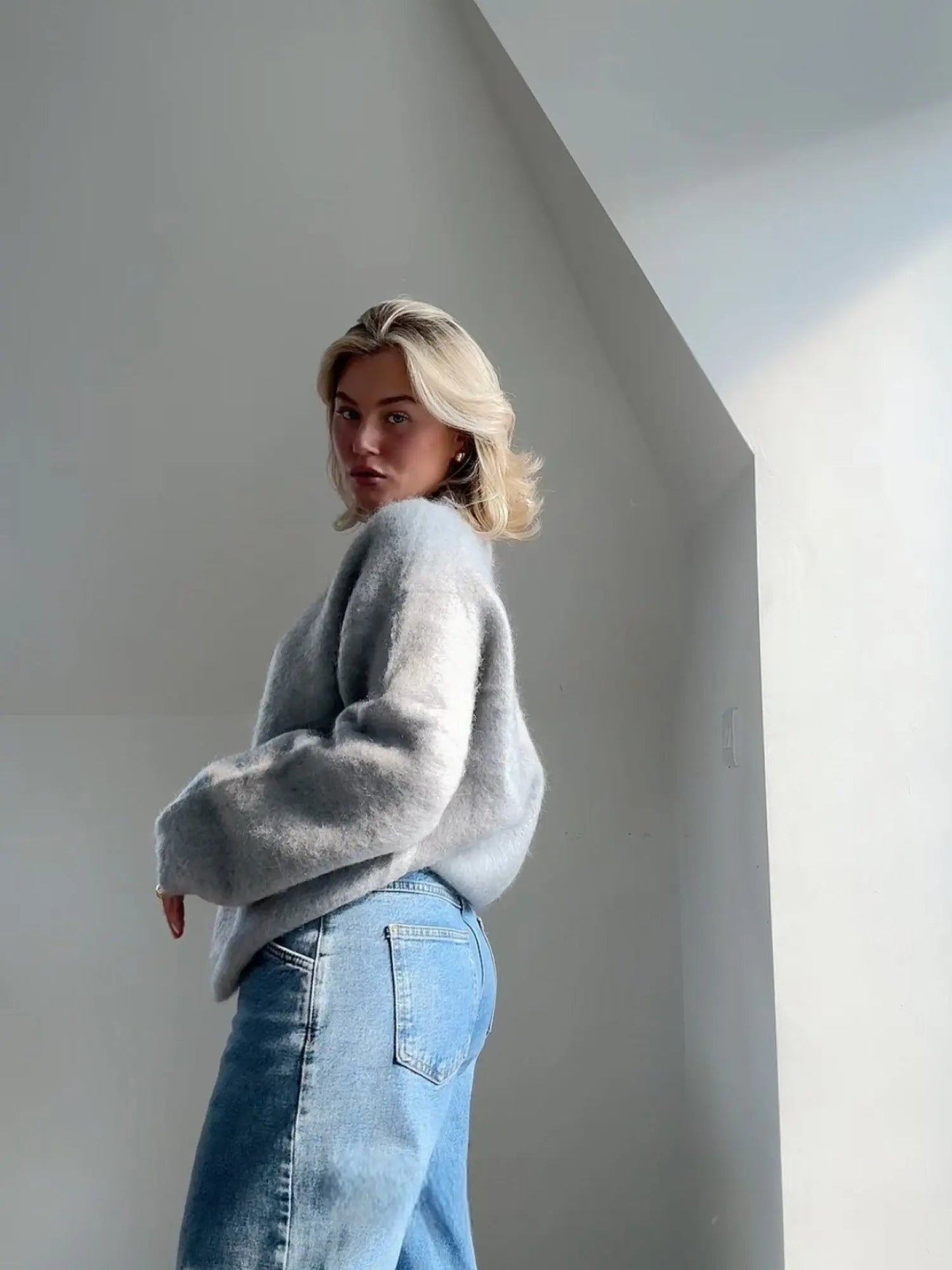 Luxueuze mohair trui met verfijnde uitstraling