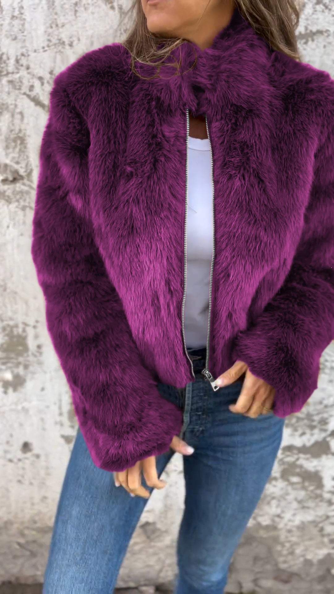 Nimara | Warme Elegante faux fur Overgangsjas