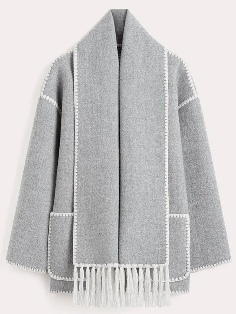 Rase Statement Trim Hooded Jacket