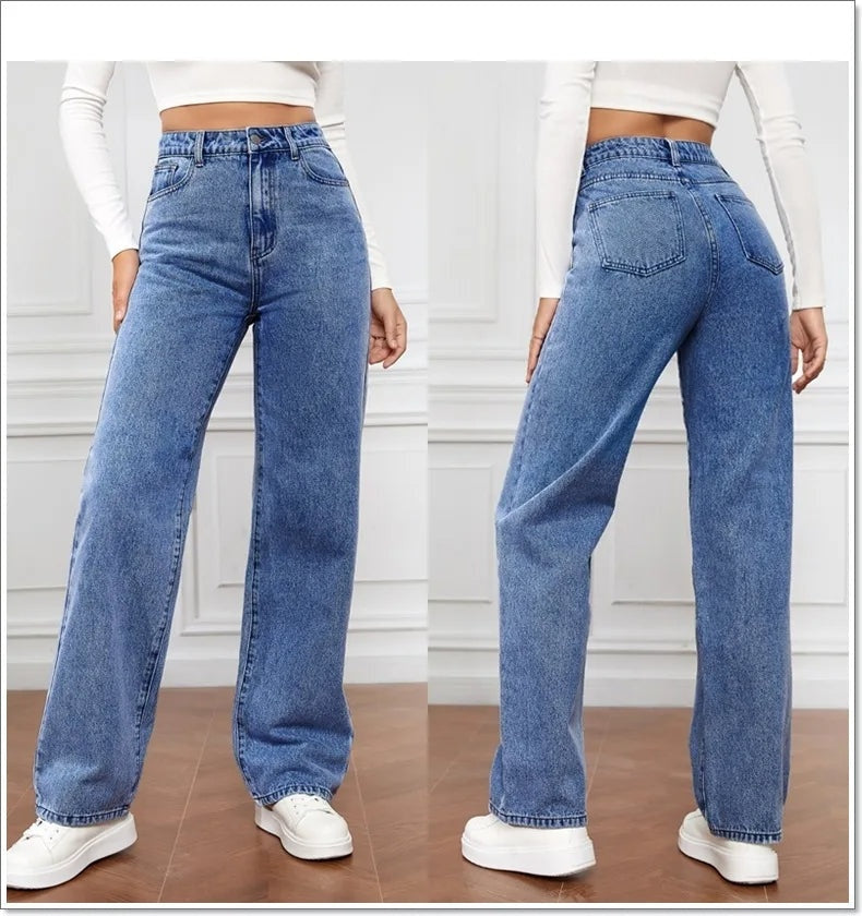 Rechte high-waist dames jeans – Apollo
