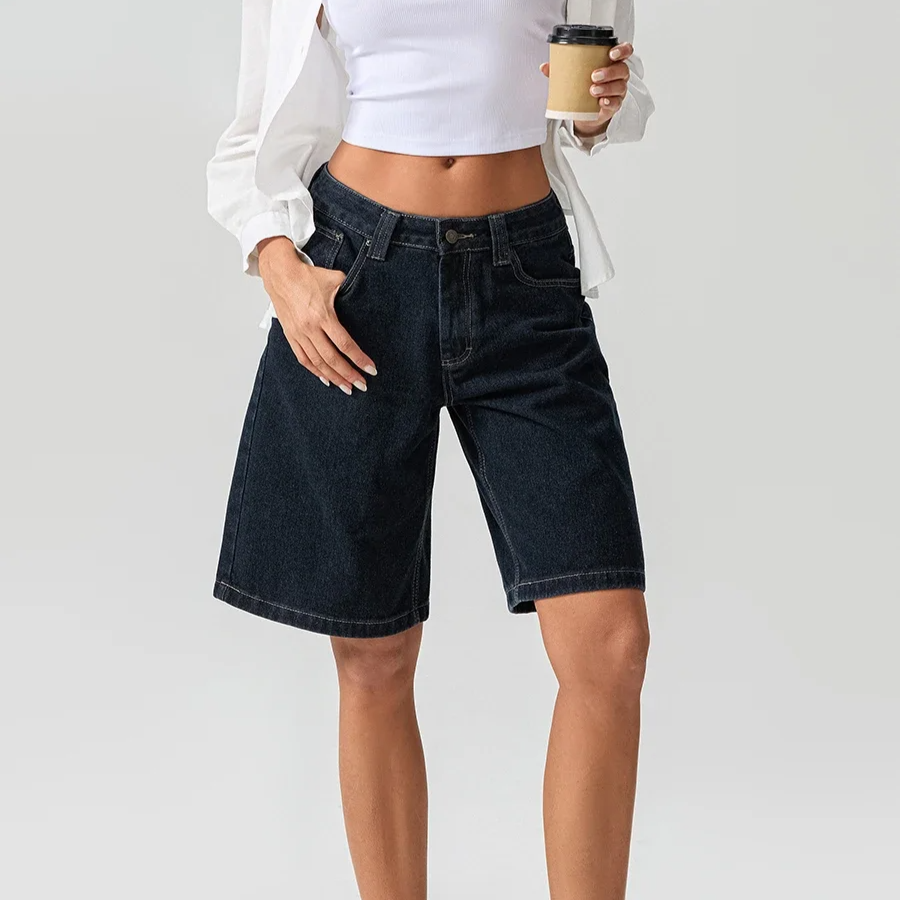 Relaxed denim dames bermuda short – Mila