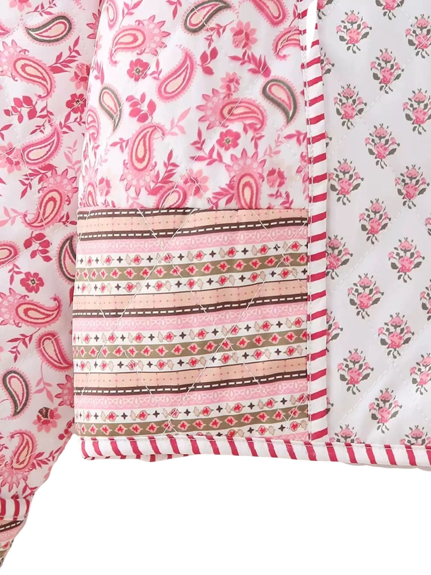 Reversible Bohemian Franse Jas met Twee Unieke Patronen