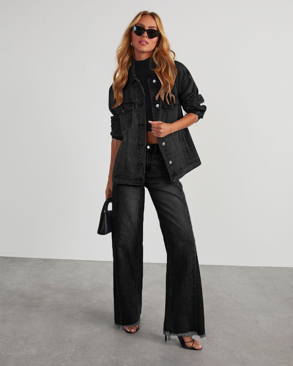 Rivana | Dames Uitlopende Jeans Denim met Raw Zoom en Casual