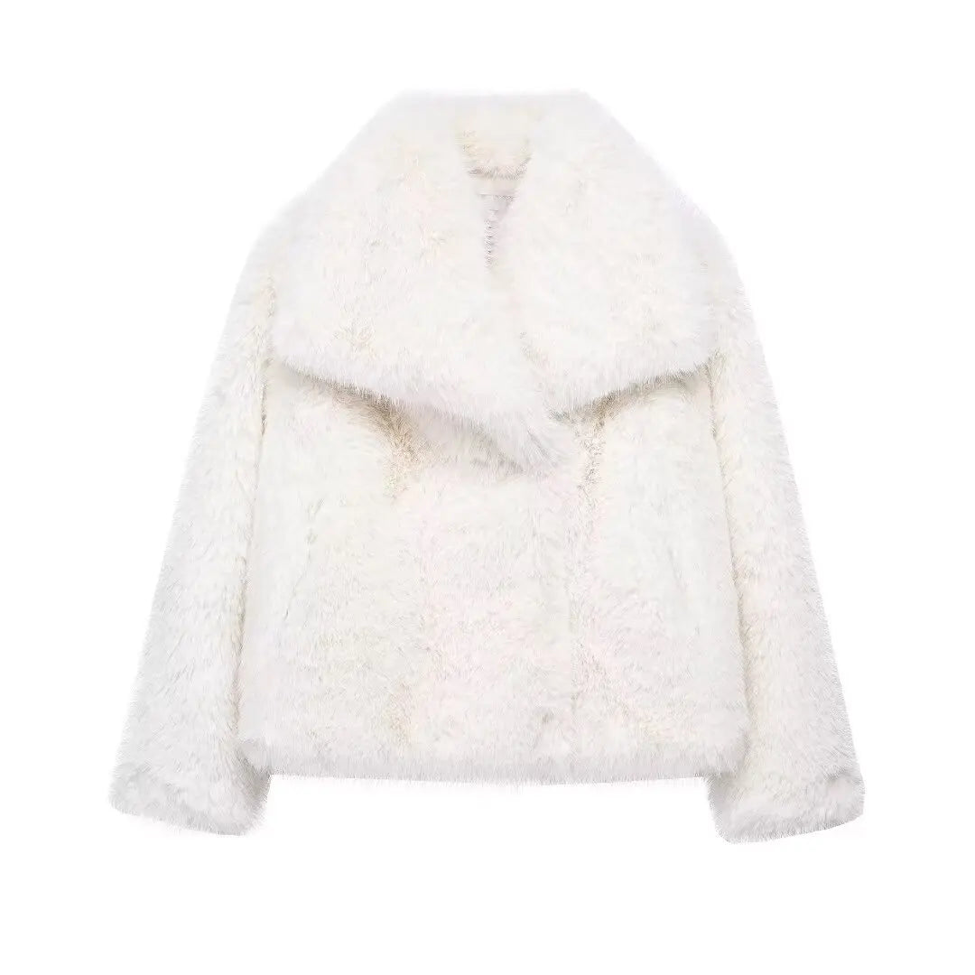 Sophie Damesjas van Imitatiebont – Warme Luxe Winterjas met Elegante Pasvorm