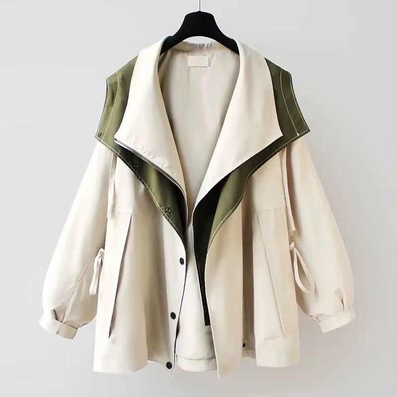 Stijlvolle dames windbreaker met overslag – Heiress