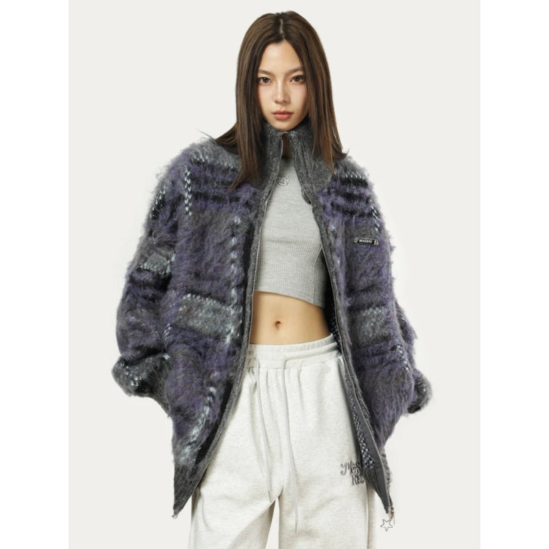 Vintage oversized fluffy vest – Artemis