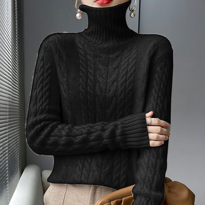 Tessa Turtleneck Chenille Kabelgebreide Trui