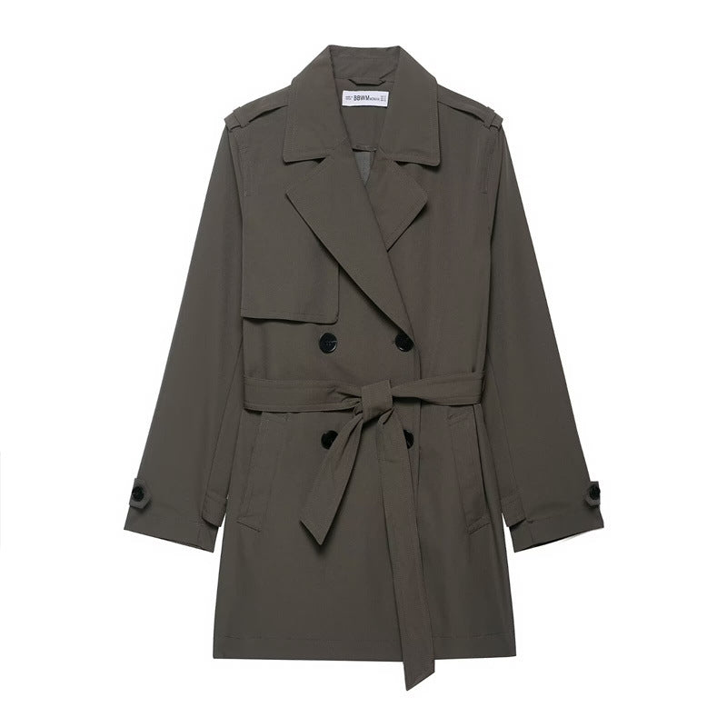 Madison Lange Dames Trenchcoat – Elegante Tijdloze Jas voor Lente & Herfst