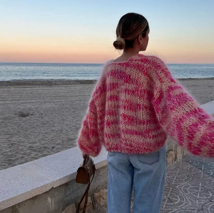 Samantha Handgemaakte Gebreide Dames Cardigan