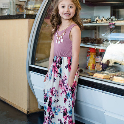 Isabella – Moeder & Dochter Maxi Jurk met Bloemenprint