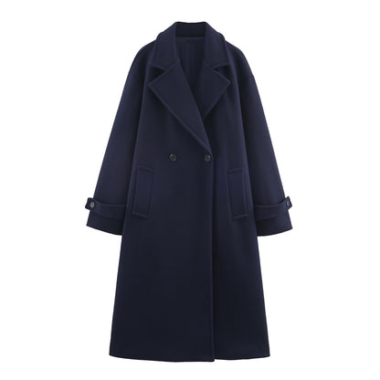 Santin Lange Voorjaarsjas Dames met Reverskraag Elegante Minimalistische Tussenjas