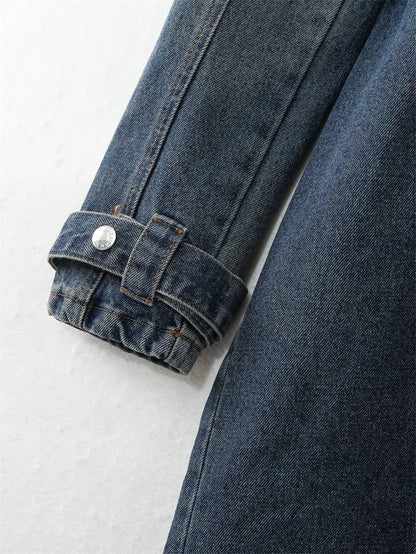 Harper Denim Trenchcoat – Donkerblauw