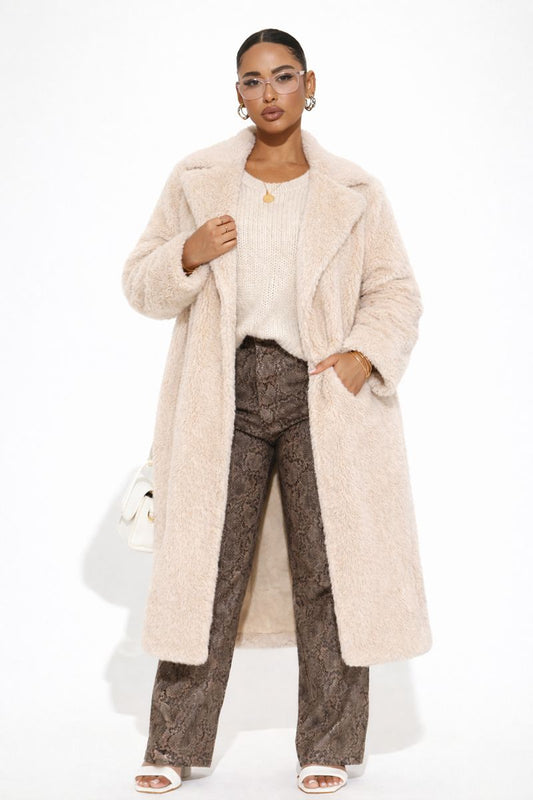 Mira Dames Lange Jas | Zachte Teddy, Elegant