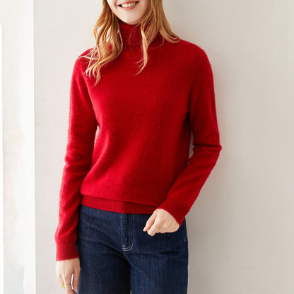 Celine Premium 100% Pure Kasjmier Coltrui Dames Luxe Fijngebreide Sweater