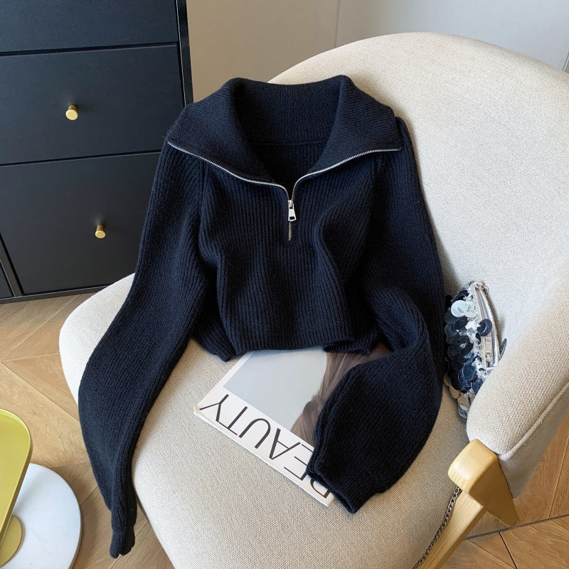 Riël Cropped Sweater Coat Dames Trui