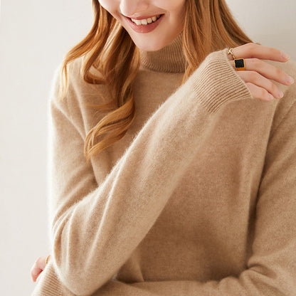 Celine Premium 100% Pure Kasjmier Coltrui Dames Luxe Fijngebreide Sweater