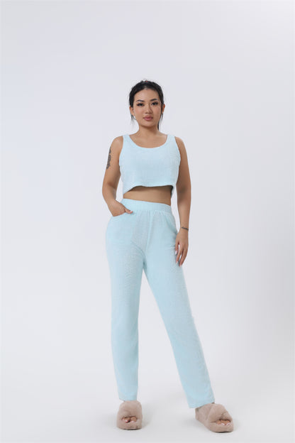 Avery 3-Delige Dames Lounge Set – Warme Zachte Pyjama / Huispak Dames