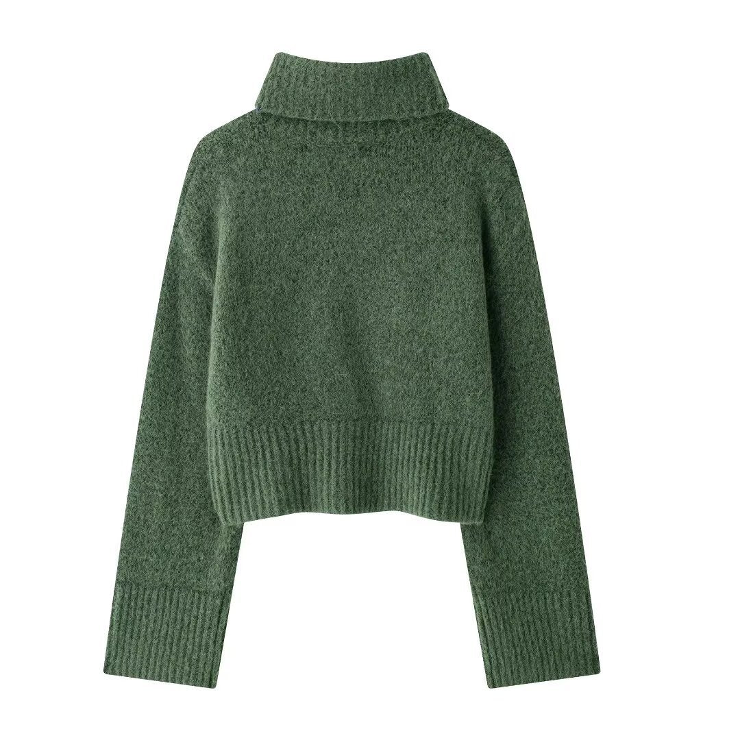 Sophie Cropped Turtleneck Sweater