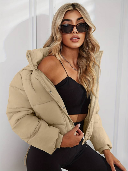 Sandra Vitale Herfst Winter – Warm Puffer – Cropped Hooded Jacket