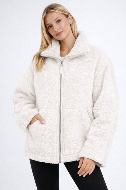 Ama Herfst Winter – Zachte Wolblend – Oversized Fleece Jacket