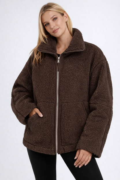 Ama Herfst Winter – Zachte Wolblend – Oversized Fleece Jacket