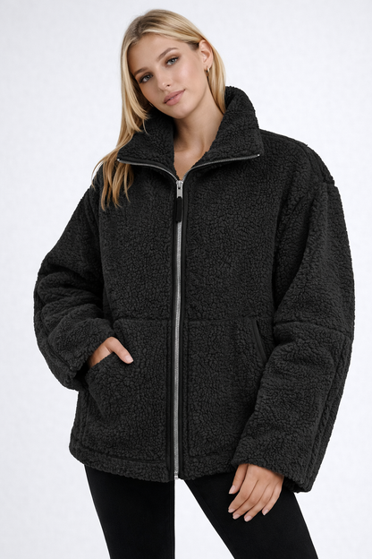 Ama Herfst Winter – Zachte Wolblend – Oversized Fleece Jacket