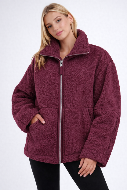 Ama Herfst Winter – Zachte Wolblend – Oversized Fleece Jacket