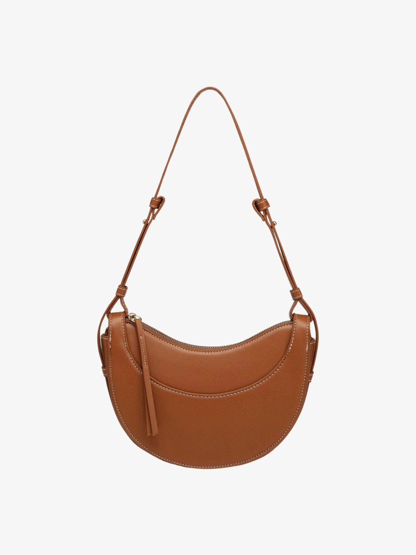 Amily | Verstelbare Schouderriem Gebogen Crossbody-Tas met Kwastje
