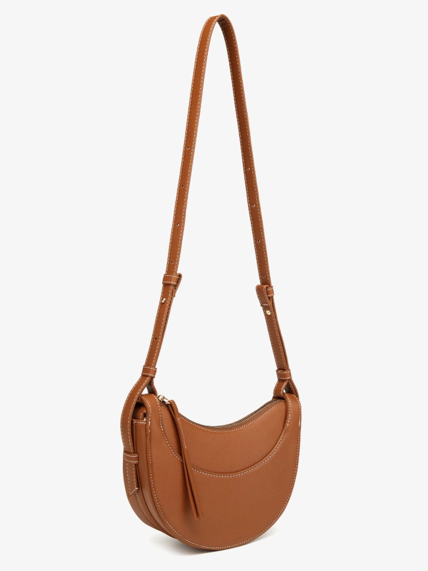 Amily | Verstelbare Schouderriem Gebogen Crossbody-Tas met Kwastje