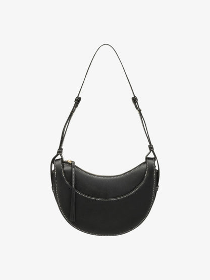Amily | Verstelbare Schouderriem Gebogen Crossbody-Tas met Kwastje