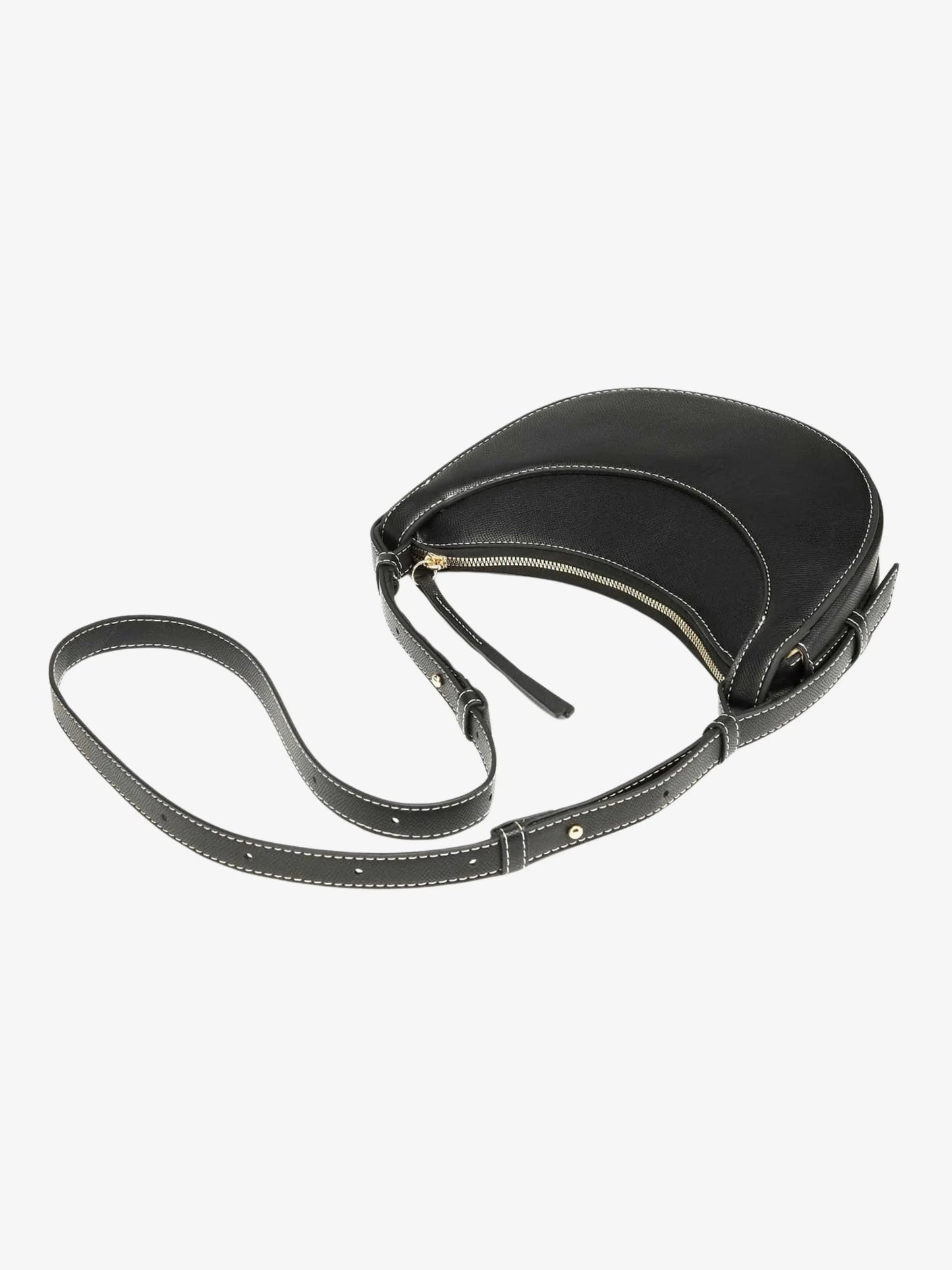 Amily | Verstelbare Schouderriem Gebogen Crossbody-Tas met Kwastje