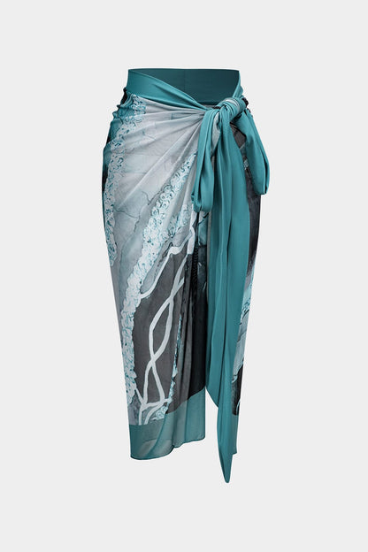 Aqua Angela Badpak Set | Figuurvormend, Verstelbare Strikbanden, Inclusief Pareo
