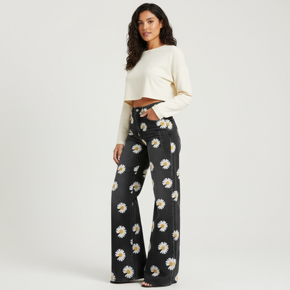 Artistieke wide leg dames jeans – Soleil
