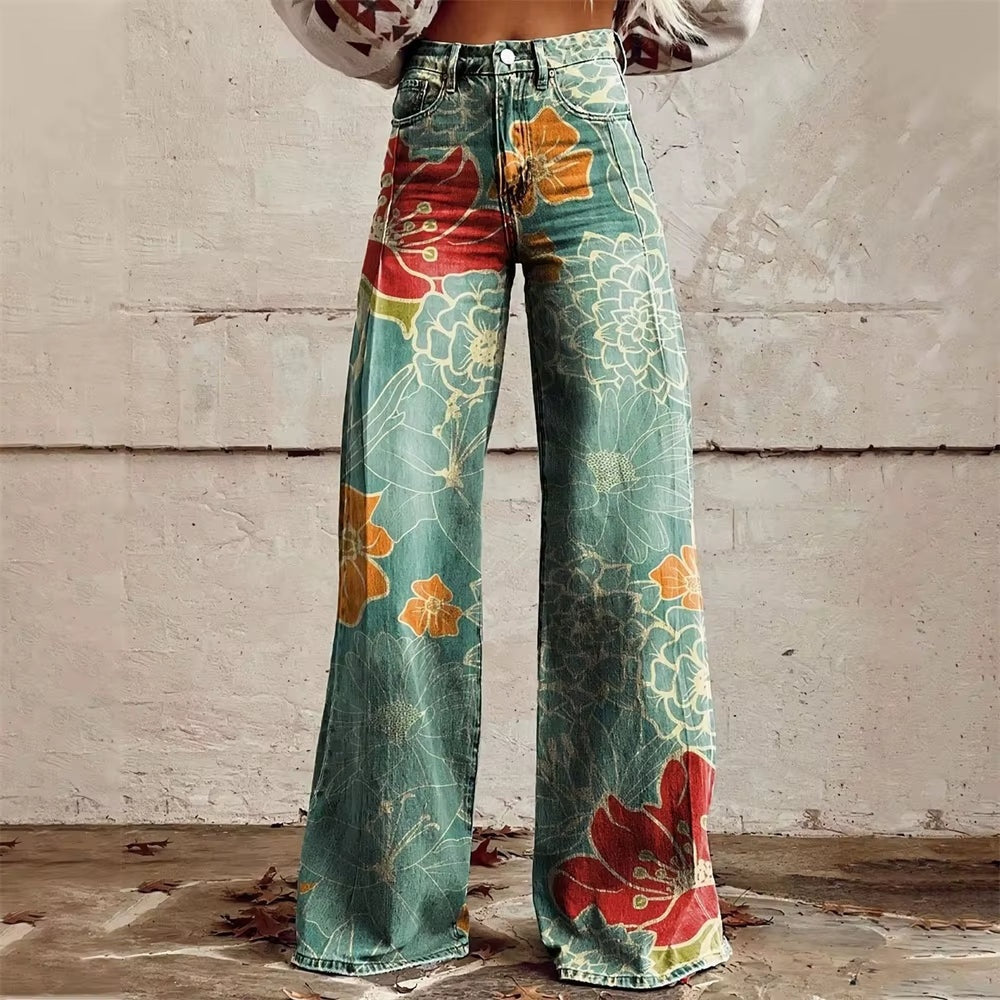 Artistieke wide leg dames jeans – Soleil