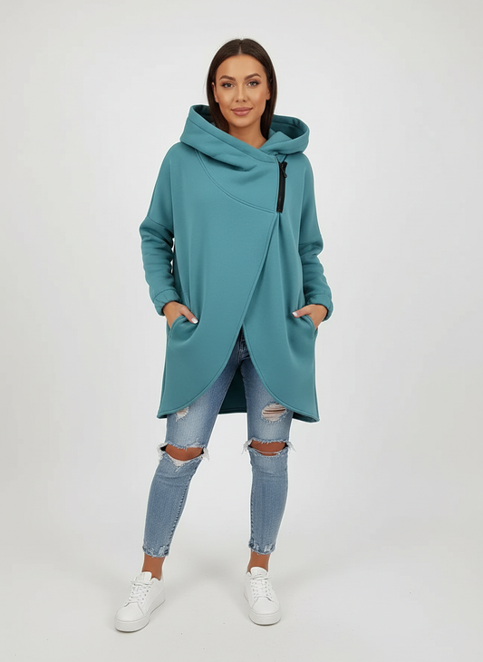 Asymmetrische hoodie met capuchon – modern comfort