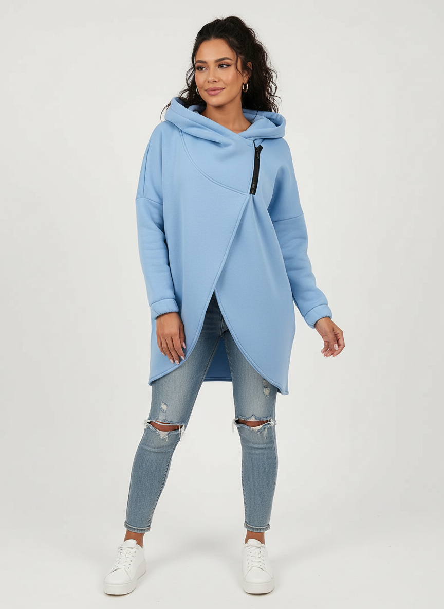 Asymmetrische hoodie met capuchon – modern comfort