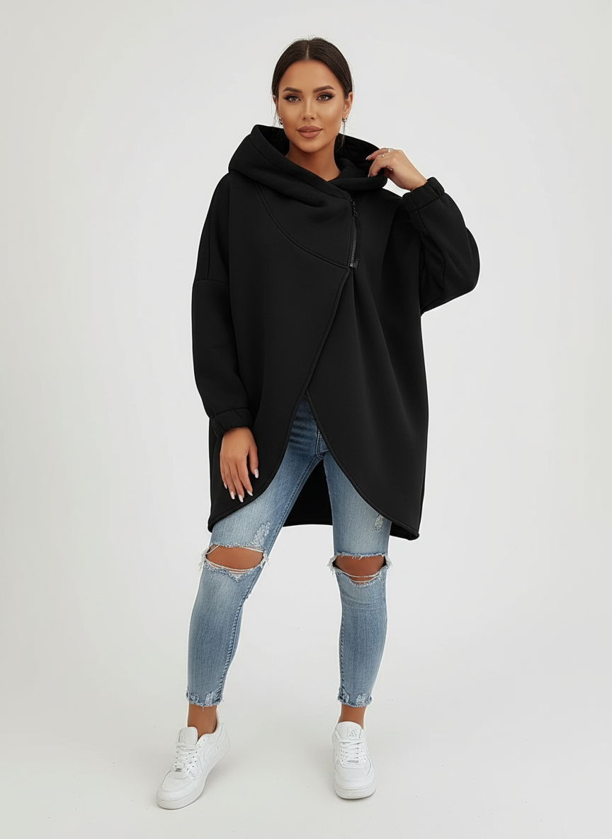 Asymmetrische hoodie met capuchon – modern comfort