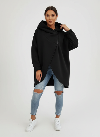 Asymmetrische hoodie met capuchon – modern comfort