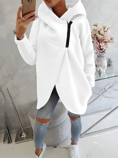 Asymmetrische hoodie met capuchon – modern comfort