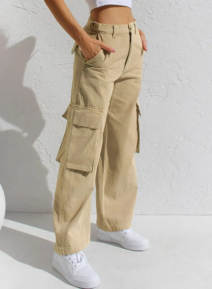 Baggy Katoenen Cargobroek met zakken