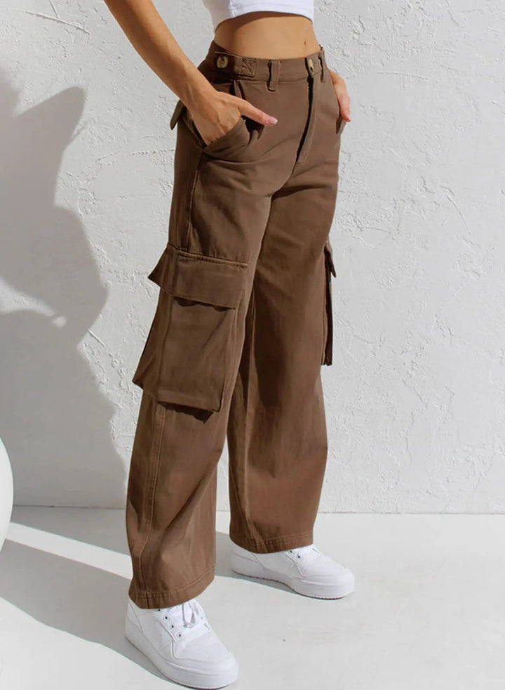 Baggy Katoenen Cargobroek met zakken