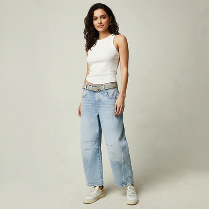 Baggy dames jeans met relaxte pasvorm