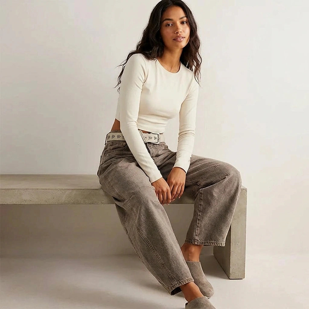 Baggy dames jeans met relaxte pasvorm