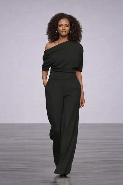 Bella Elegante One Shoulder Jumpsuit Dames